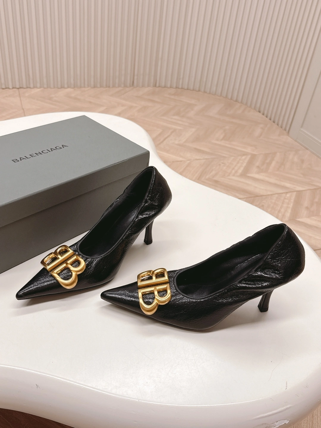 COCO-- 218593i161 818862WBD4T1080 Heel height：8.5CM cowhide sheepskin item:E-X158E1424W